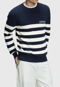 ESPRIT Gestreifter Rundhals - Jumper - Ink