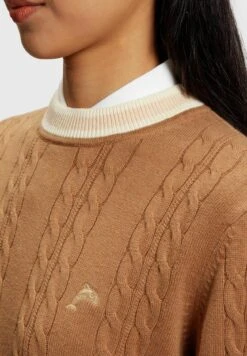 ESPRIT Zopf Mit Delfin-Logo - Jumper - Caramel -Esprit Sales Store 062920f5c7f04f379d9fcb071ce21334