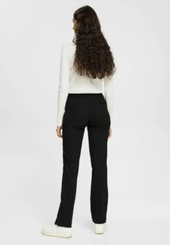 ESPRIT Mit Geschlitzten Säumen Und Reissverschluss - Trousers - Black -Esprit Sales Store 088d14f856c147938a0ac22b53f462a9
