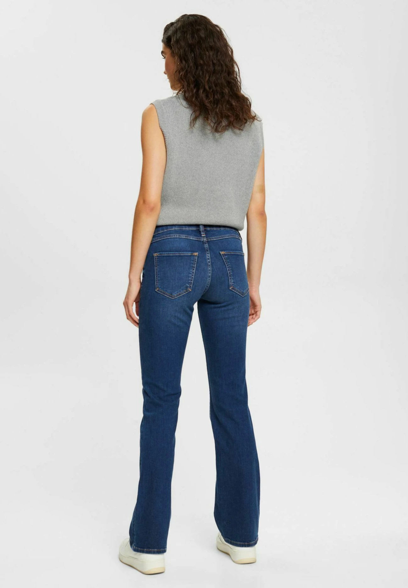 Edc By Esprit Flared Jeans - Blue Dark Washed 3 Edc By Esprit Flared Jeans - Blue Dark Washed - Image 3