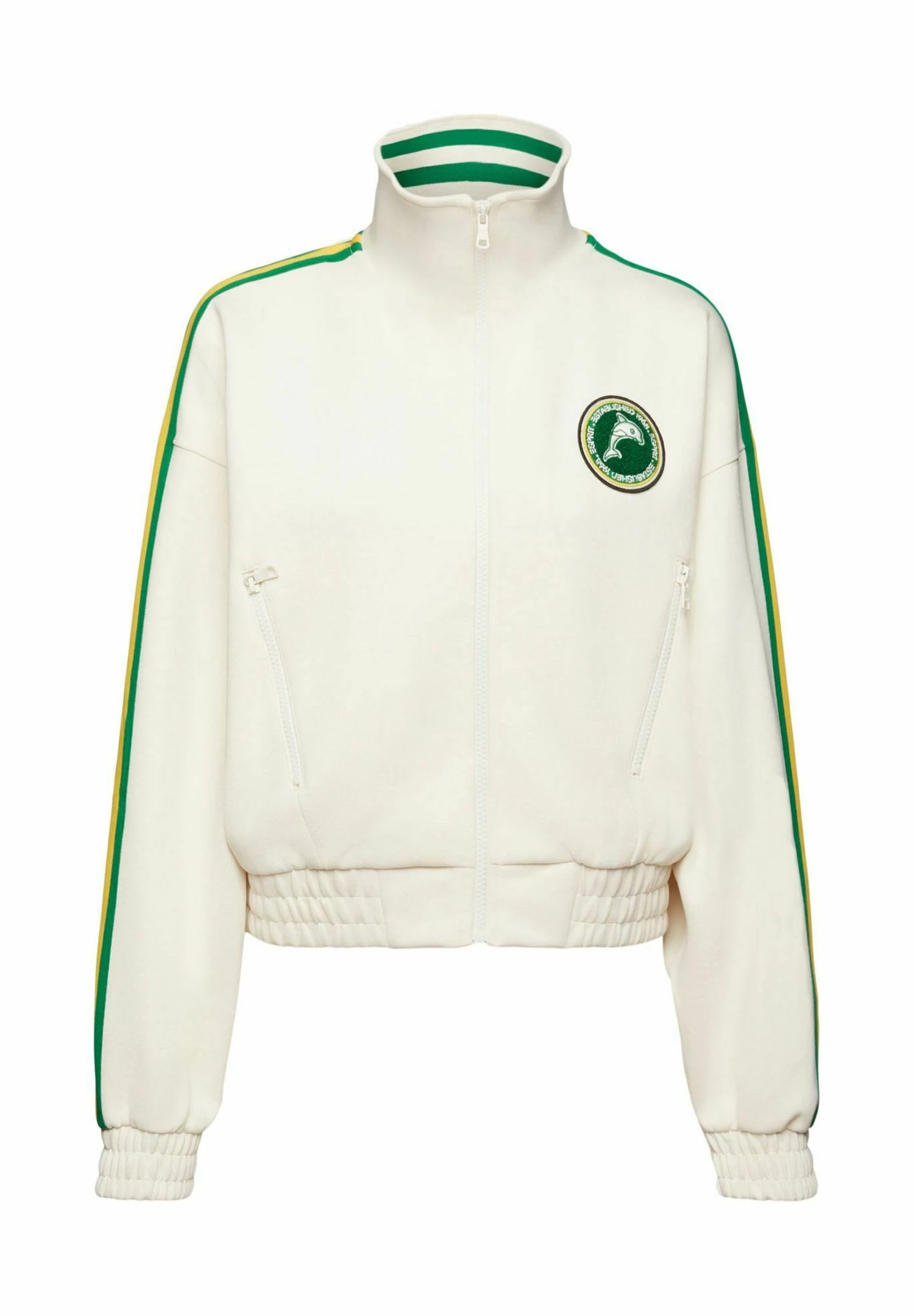 ESPRIT Cropped- Training Jacket - Off White 5 ESPRIT Cropped- Training Jacket - Off White - Image 5