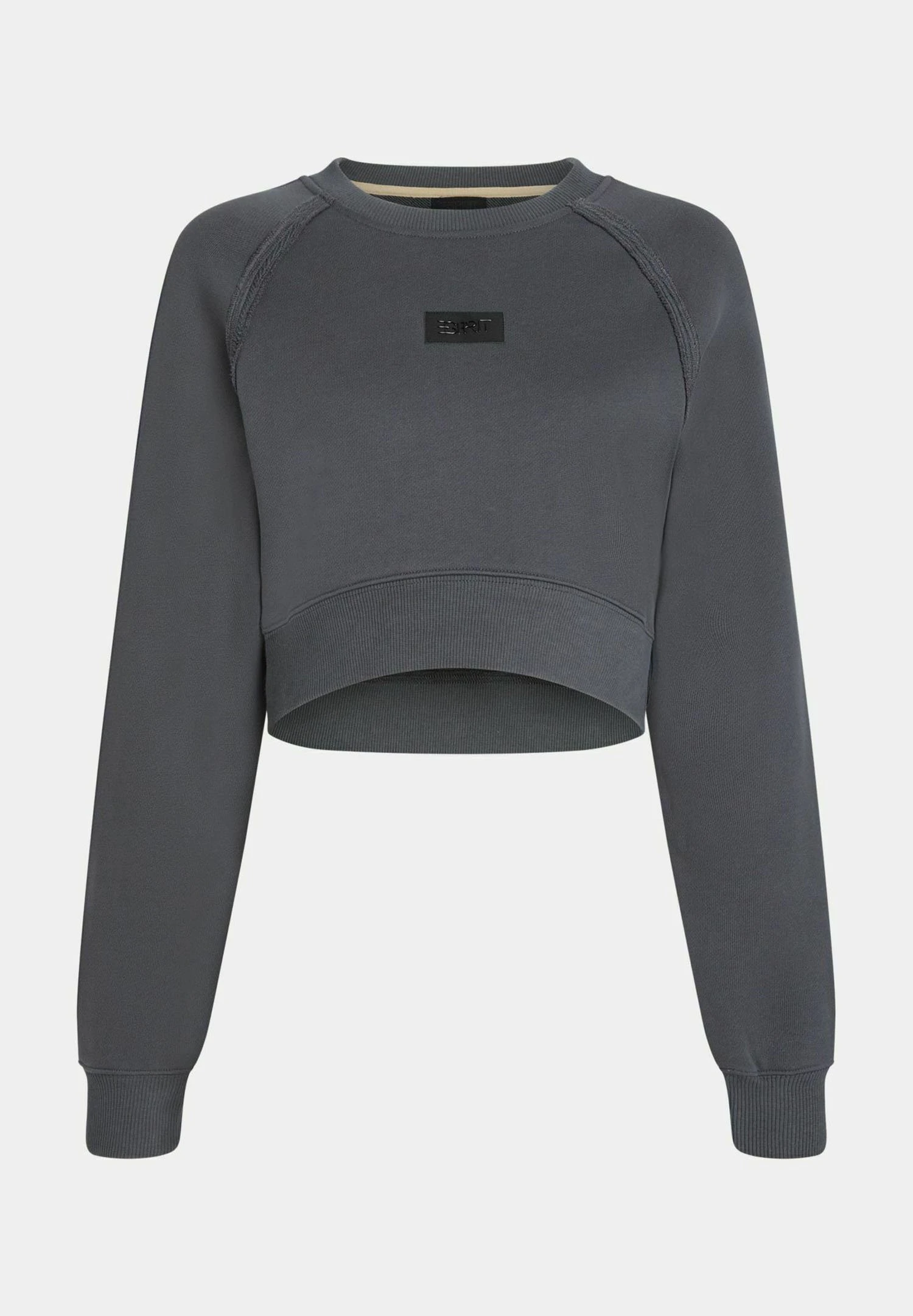 ESPRIT Cropped In Garment Dye - Sweatshirt - Dark Grey 5 ESPRIT Cropped In Garment Dye - Sweatshirt - Dark Grey - Image 5