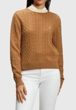 ESPRIT Zopf Mit Delfin-Logo - Jumper - Caramel