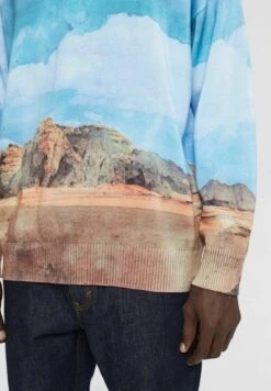 ESPRIT Mit Digitalem Allover-Landschafts Print - Jumper - Turquoise -Esprit Sales Store 10dc9a56c58845808c97bc21809dfe5c