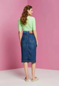 ESPRIT Pencil Skirt - Blue Dark Washed -Esprit Sales Store 10fb6edbe251493f87d6b1c862a252de