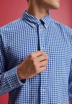 Edc By Esprit Button Down Mit Vichy Muster - Shirt - Ink -Esprit Sales Store 12f71e8ecfd74a178aa7a446e4c36a99