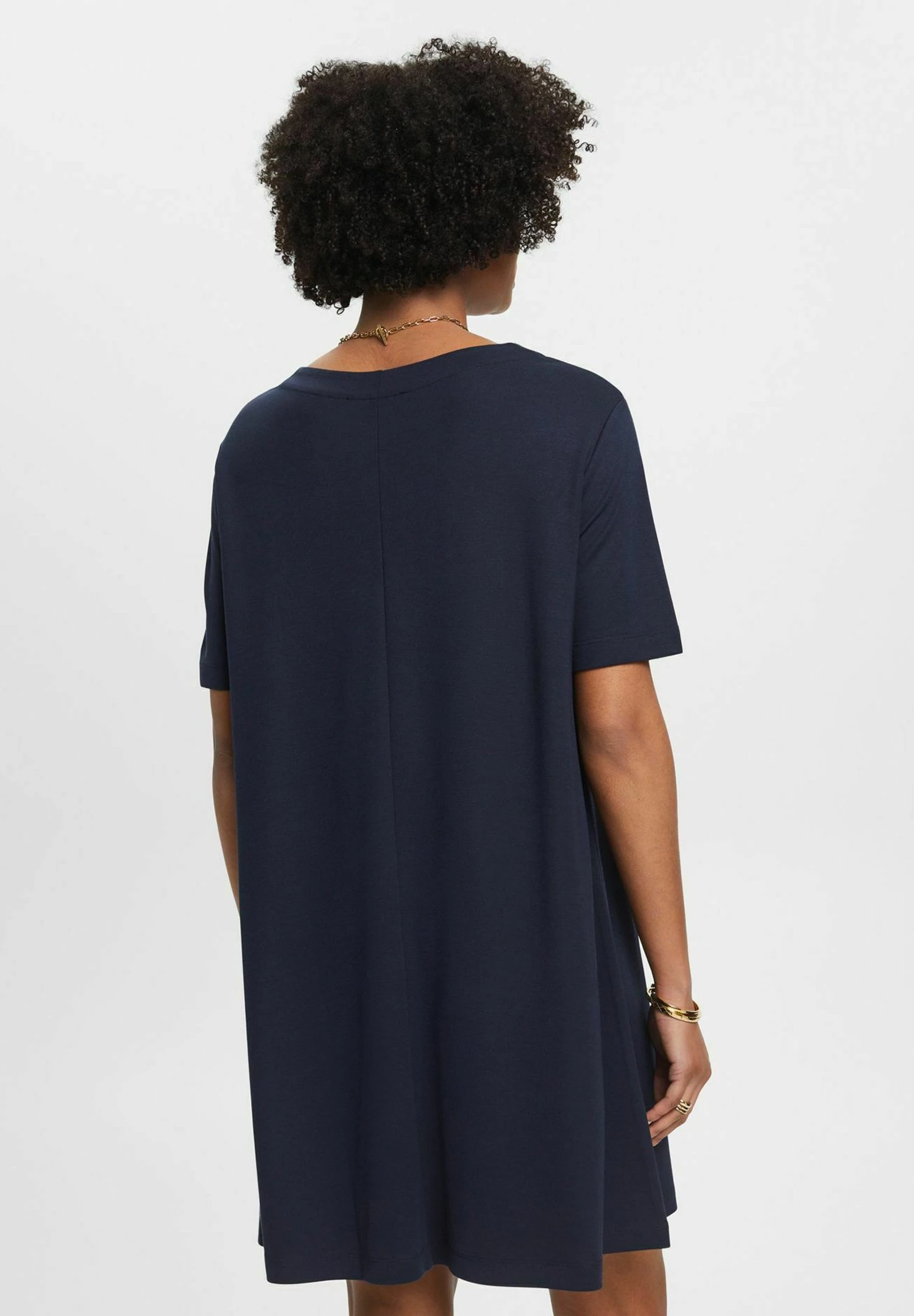 ESPRIT Jersey Dress - Navy 3 ESPRIT Jersey Dress - Navy - Image 3