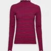 Edc By Esprit Stripe - Long Sleeved Top - Cherry Red