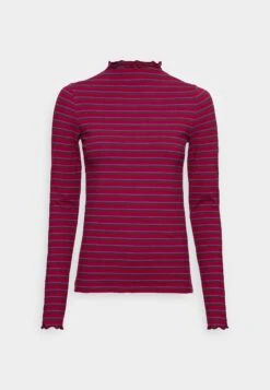 Edc By Esprit Stripe - Long Sleeved Top - Cherry Red