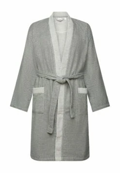 ESPRIT Mit Strukturstreifen - Dressing Gown - Anthracite -Esprit Sales Store 17205b0461584bfaacdaa2c7b3ecde09