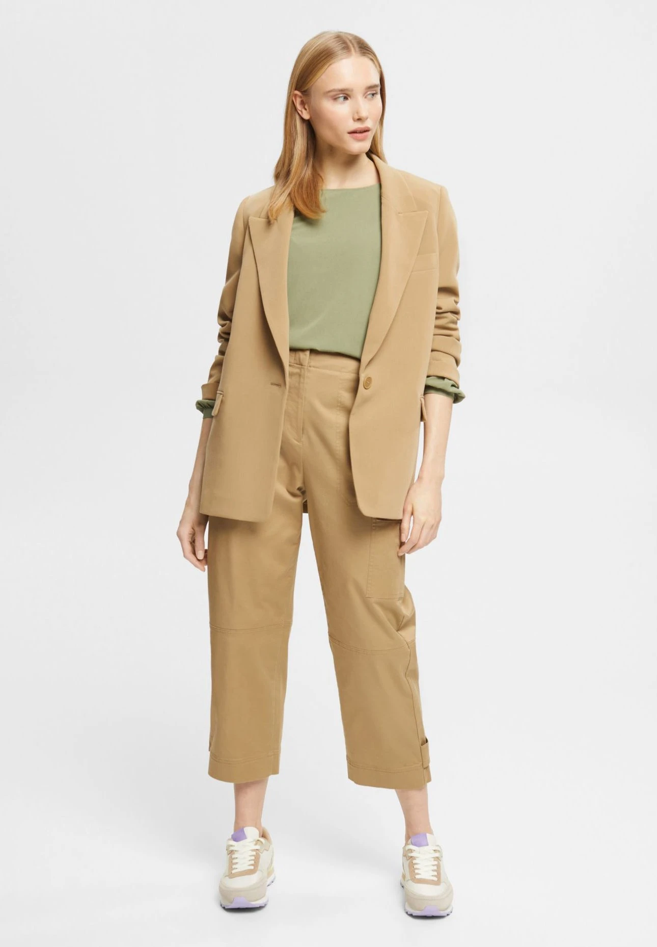 Edc By Esprit Blouse - Light Khaki 2 Edc By Esprit Blouse - Light Khaki - Image 2