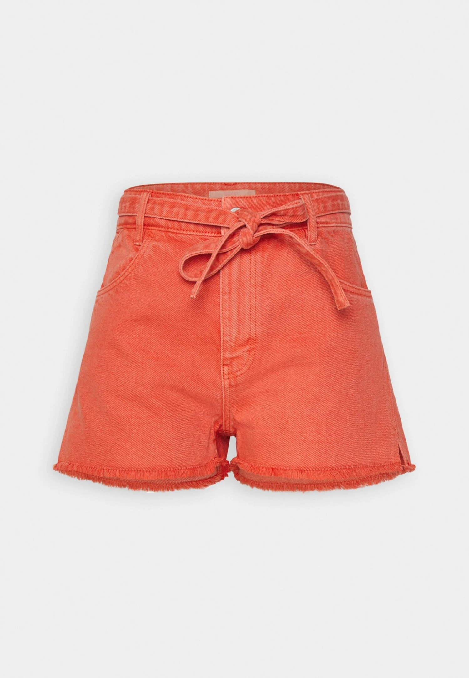 Edc By Esprit Col- Denim Shorts - Coral Orange 4 Edc By Esprit Col- Denim Shorts - Coral Orange - Image 4