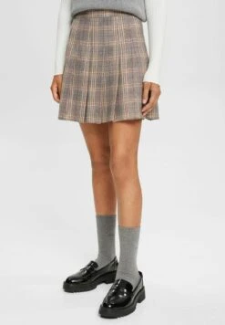 Edc By Esprit Mit Karomuster - A-Line Skirt - Beige