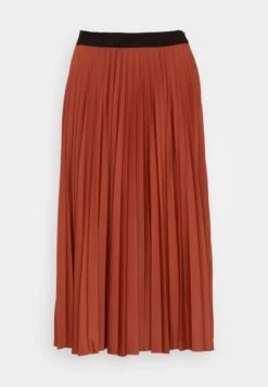ESPRIT Plissee Skirt - Pleated Skirt - Rust Brown -Esprit Sales Store 2508b6c5dbd84ffd9cae1de965b97a30