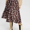 ESPRIT Gemusterter - A-Line Skirt - Black