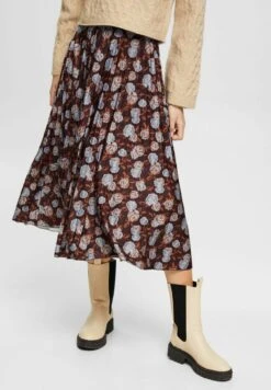 ESPRIT Gemusterter - A-Line Skirt - Black