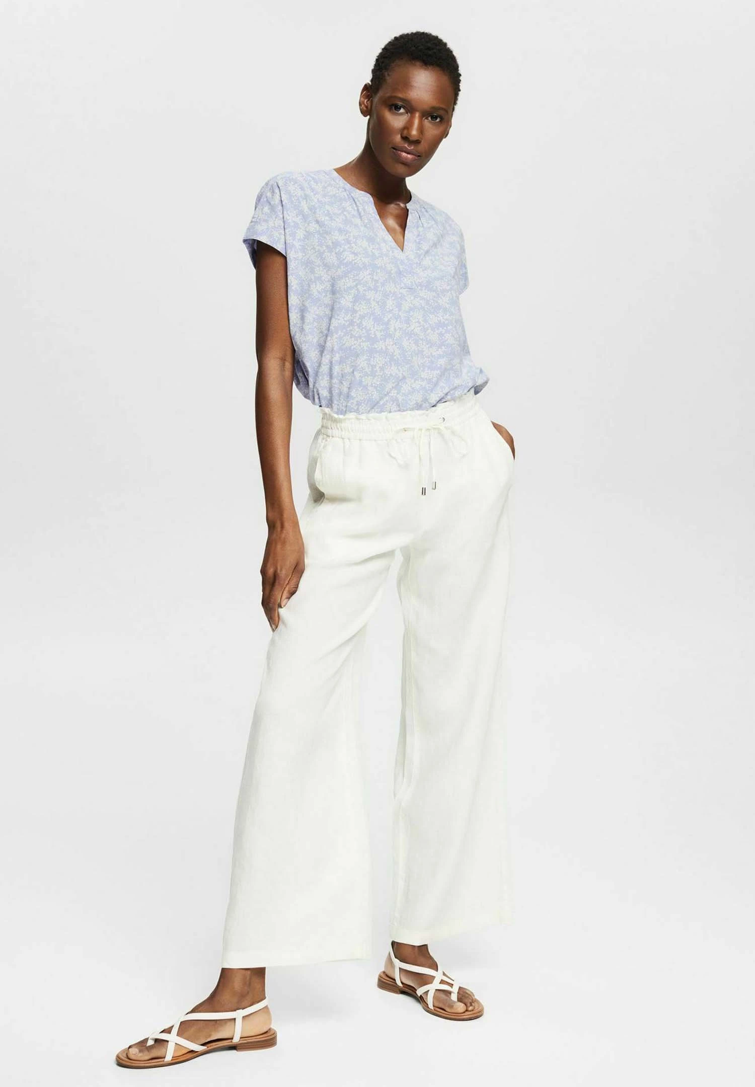 ESPRIT Aop- Blouse - Light Blue Lavender 2 ESPRIT Aop- Blouse - Light Blue Lavender - Image 2