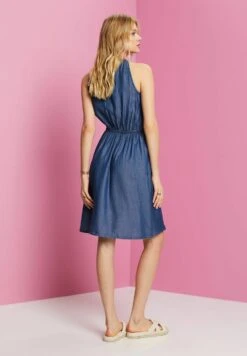 Edc By Esprit Light - Denim Dress - Blue Dark Washed -Esprit Sales Store 2d9e9575cc854f02bb253ff843ede83b