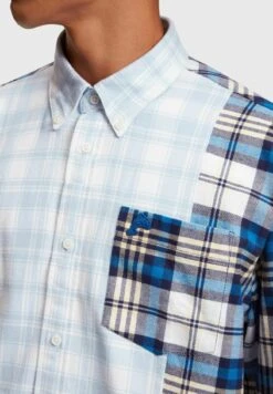 ESPRIT Mit Karo-Patchwork - Shirt - Blue -Esprit Sales Store 2ef10fbfad25428a81527e8d61dd3098