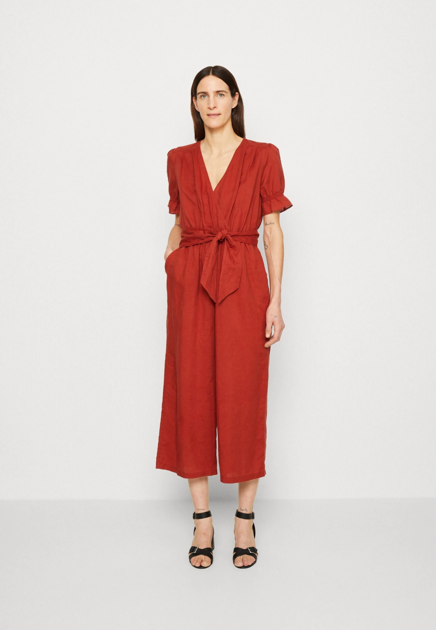 ESPRIT Belted Overall - Jumpsuit - Terracotta 1 ESPRIT Belted Overall - Jumpsuit - Terracotta