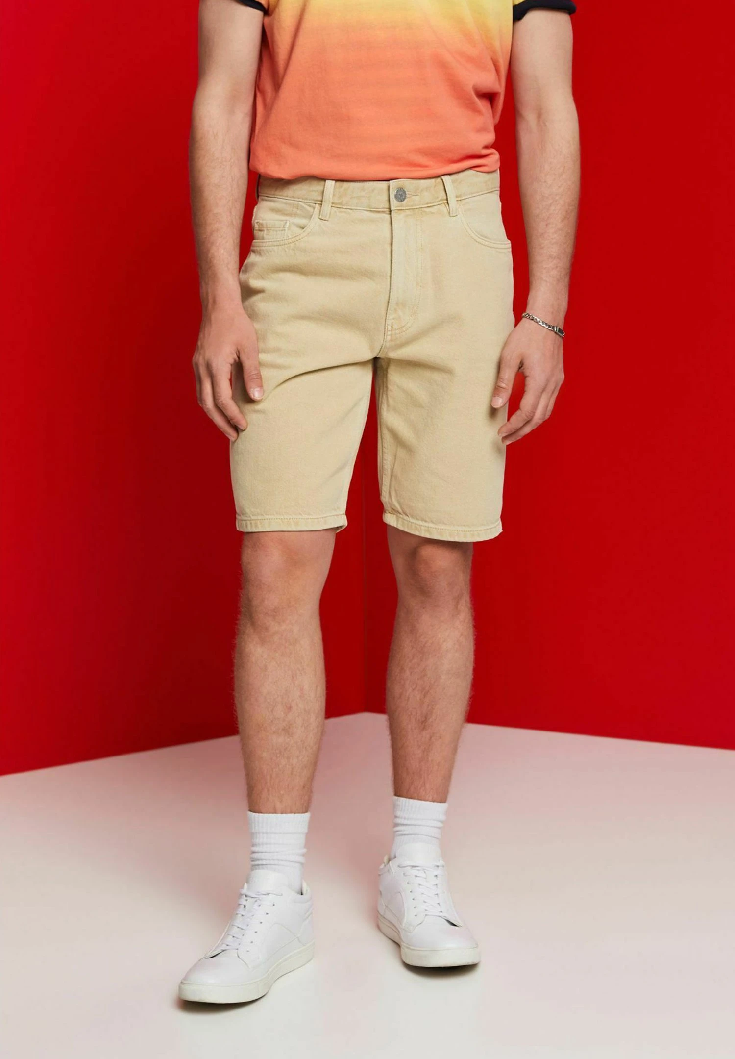 Edc By Esprit Aus Coloured - Denim Shorts - Sand 4 Edc By Esprit Aus Coloured - Denim Shorts - Sand - Image 4