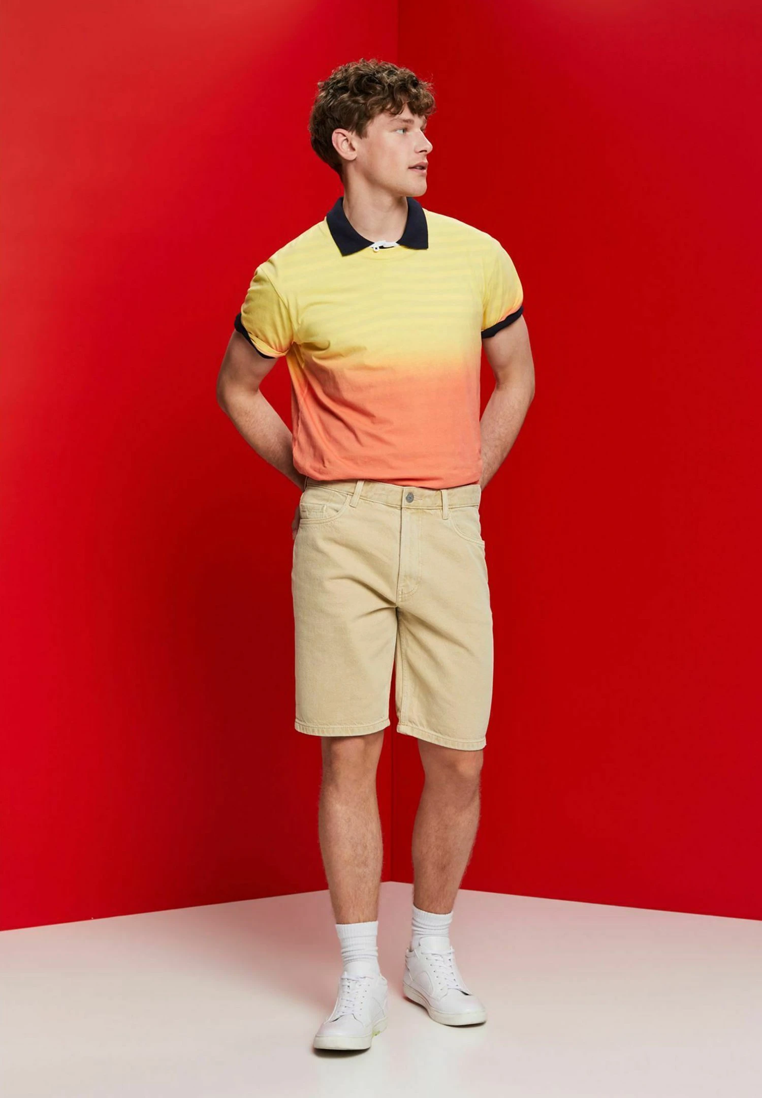 Edc By Esprit Aus Coloured - Denim Shorts - Sand 8 Edc By Esprit Aus Coloured - Denim Shorts - Sand - Image 8