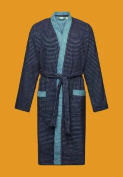 ESPRIT Mit Strukturstreifen - Dressing Gown - Navy Blue -Esprit Sales Store 36801b251767471bab64648f8a3204d9