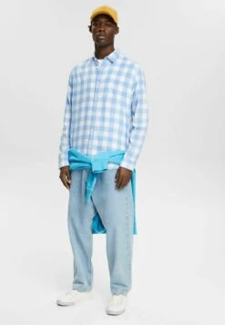 Edc By Esprit Regular Fit - Shirt - Bright Blue -Esprit Sales Store 37a265326c8d49f98475987c72895973