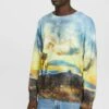 ESPRIT Mit Digitalem Allover-Landschafts Print - Jumper - Dark Blue
