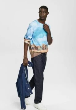 ESPRIT Mit Digitalem Allover-Landschafts Print - Jumper - Turquoise -Esprit Sales Store 3bace075d8634b948e9cf45bccd74df7