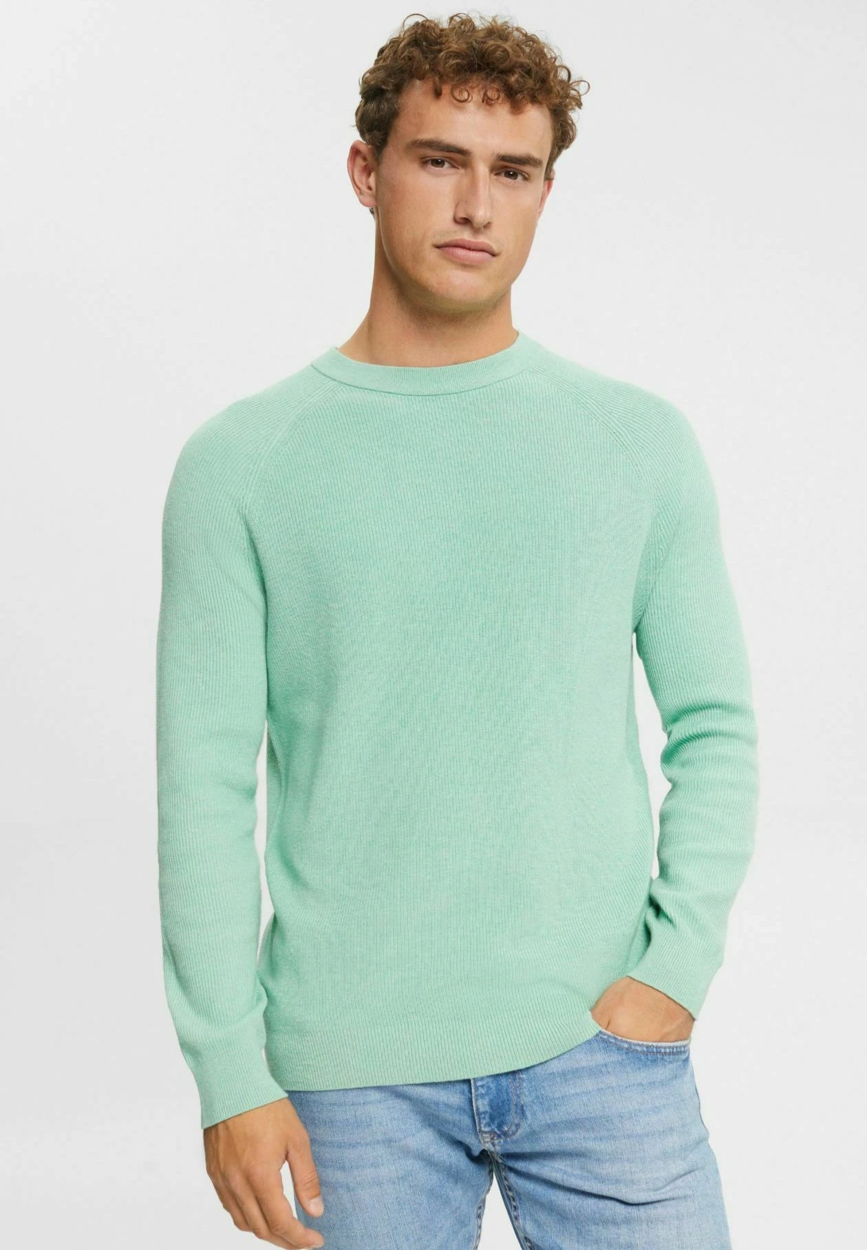ESPRIT Sus Struc Cnk - Jumper - Pastel Green 1 ESPRIT Sus Struc Cnk - Jumper - Pastel Green