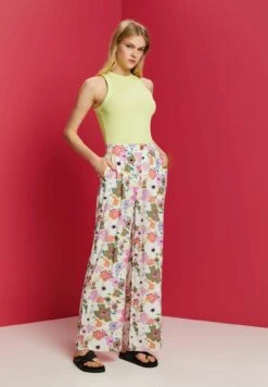 Edc By Esprit Palazzo - Trousers - Pink -Esprit Sales Store 3e09c9d6fbfa454a8d133137062bd86f