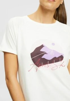 Mit Front Print - Print T-Shirt - Off White -Esprit Sales Store 403a4b0ebf0a432cabbcba94e98da11f