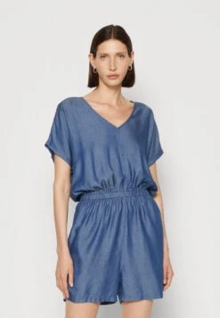 Edc By Esprit Short Overall - Jumpsuit - Blue Medium Wash