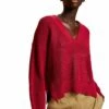 Edc By Esprit V-Ausschnitt - Jumper - Dark Red