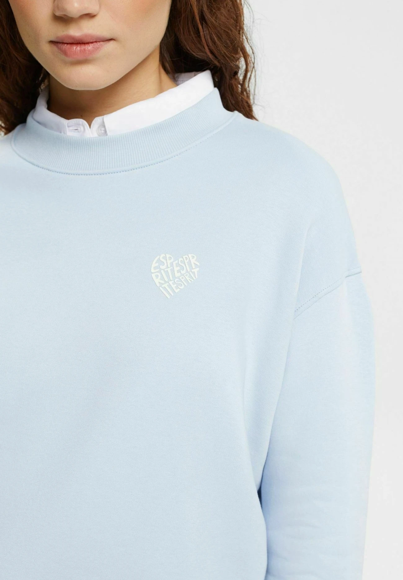 ESPRIT Mit-Logo - Sweatshirt - Pastel Blue 4 ESPRIT Mit-Logo - Sweatshirt - Pastel Blue - Image 4