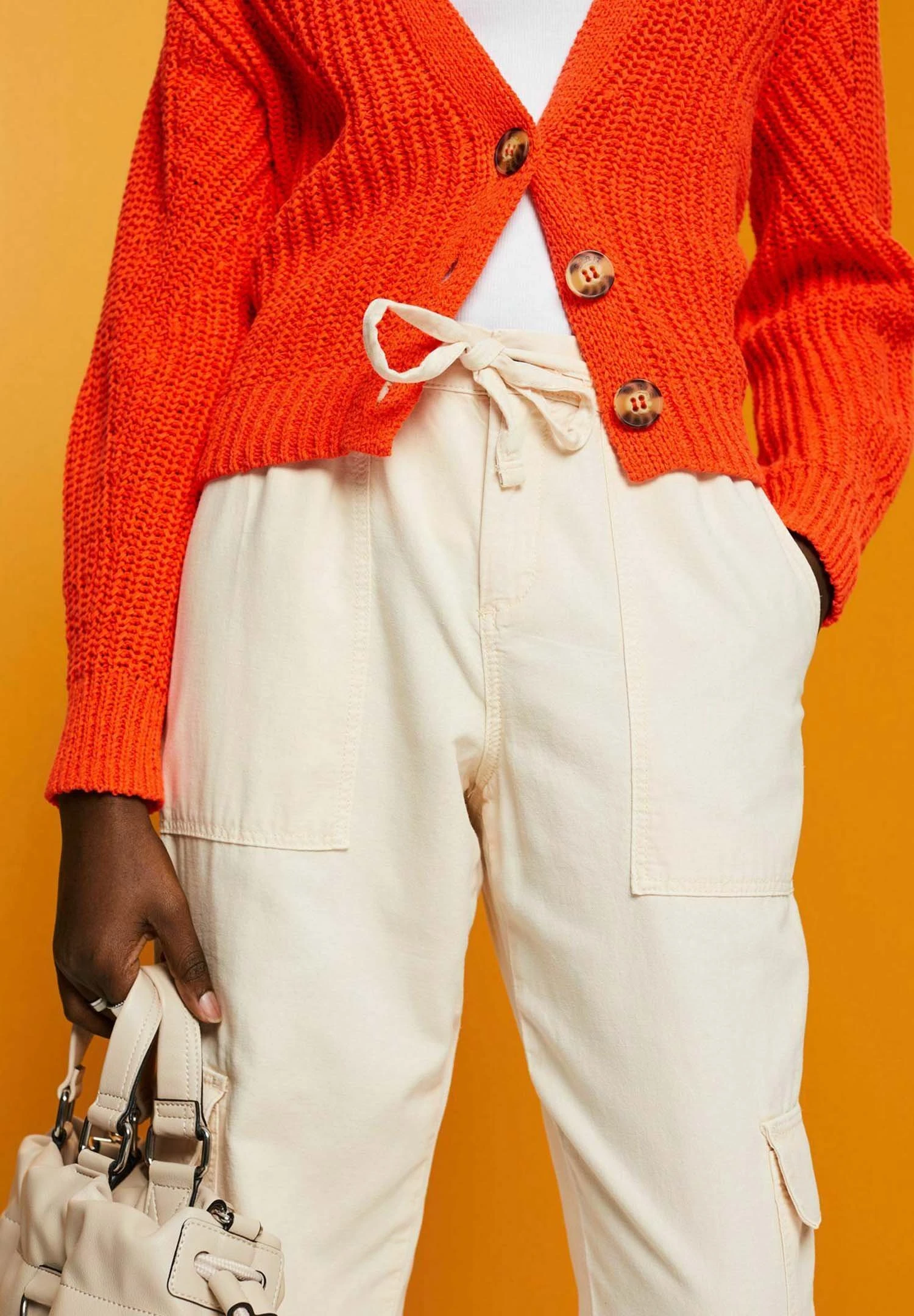 ESPRIT Cargo Trousers - Pastel Pink 7 ESPRIT Cargo Trousers - Pastel Pink - Image 7