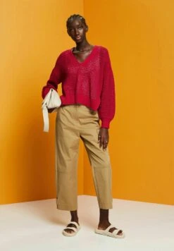 Edc By Esprit V-Ausschnitt - Jumper - Dark Red 12 Edc By Esprit V-Ausschnitt - Jumper - Dark Red -Esprit Sales Store 4b6508a13f7844dea5ee5e3e734224d6