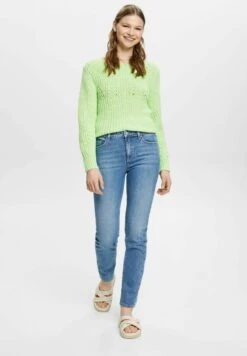 ESPRIT Mit Mittlerer Bundhöhe - Slim Fit Jeans - Blue Light Washed