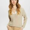 Edc By Esprit Mit V-Ausschnitt - Jumper - Light Taupe