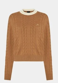 ESPRIT Zopf Mit Delfin-Logo - Jumper - Caramel -Esprit Sales Store 5406ffe7bf144037ad3ef968ccc0a68e