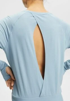 Long Sleeved Top - Pastel Blue -Esprit Sales Store 555fd3691be040159b248c08c4f23648