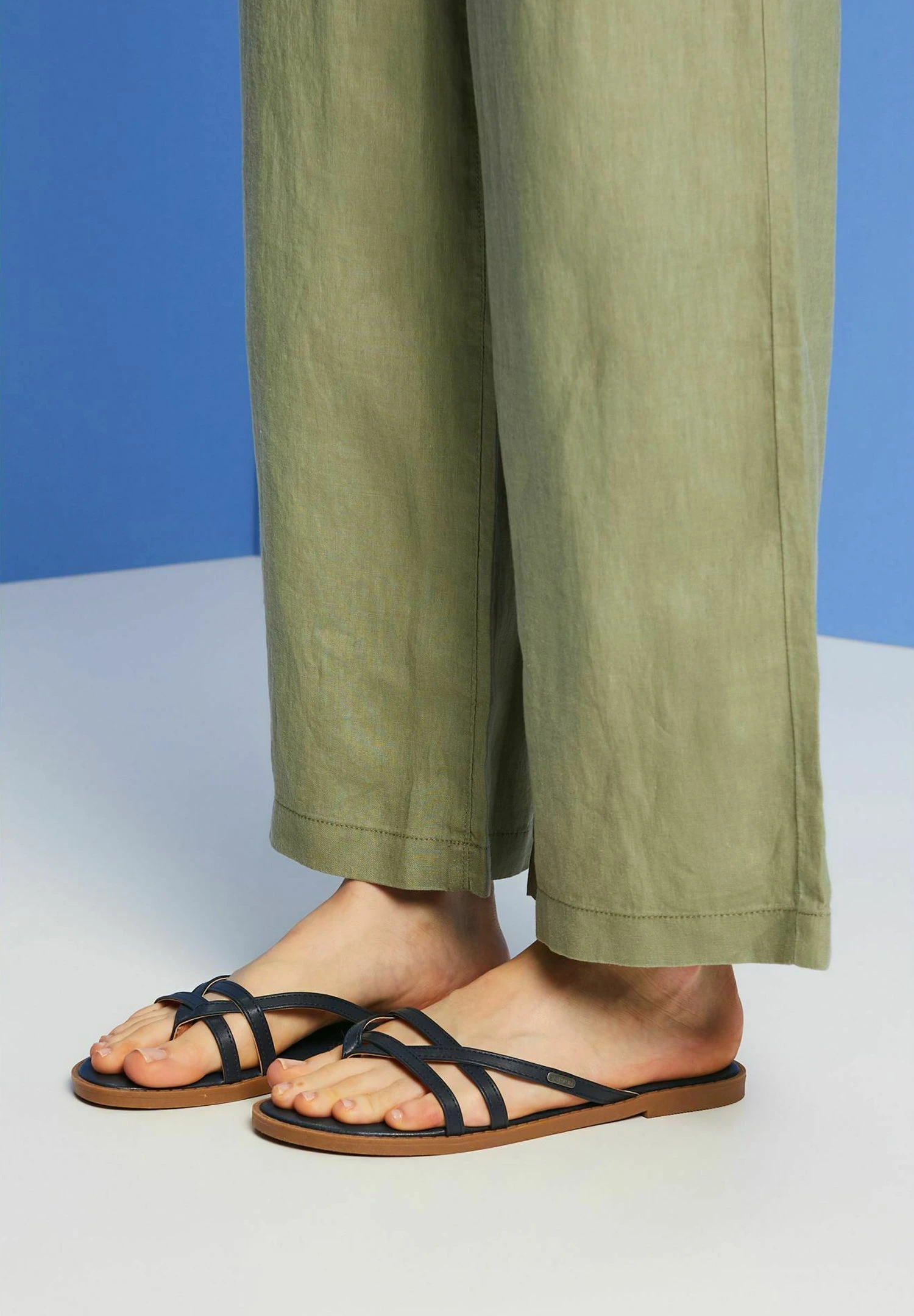 ESPRIT T-Bar Sandals - Navy 1 ESPRIT T-Bar Sandals - Navy