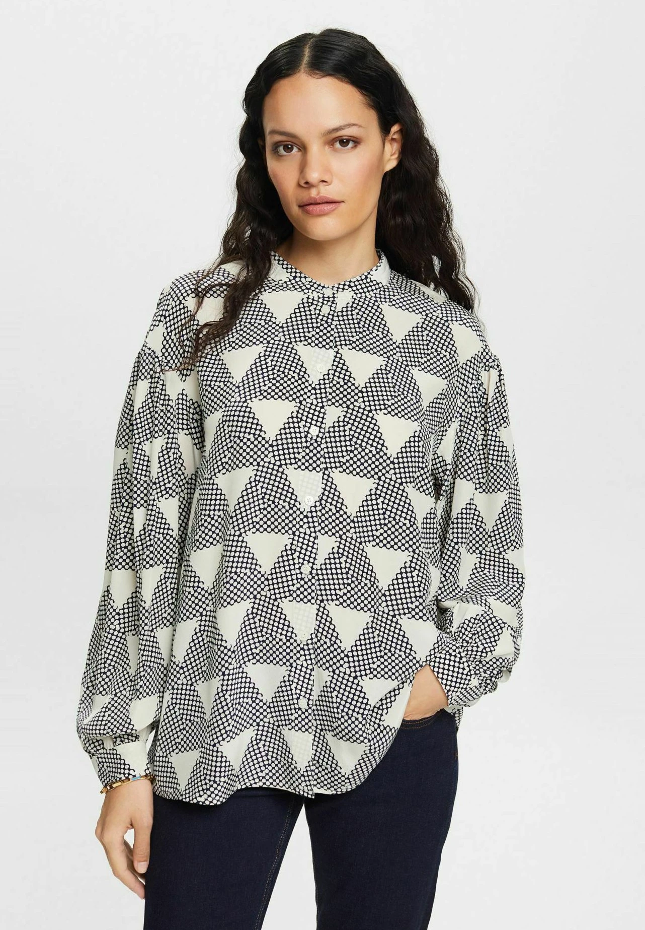 ESPRIT Button-Down Blouse - Dark Blue 1 ESPRIT Button-Down Blouse - Dark Blue