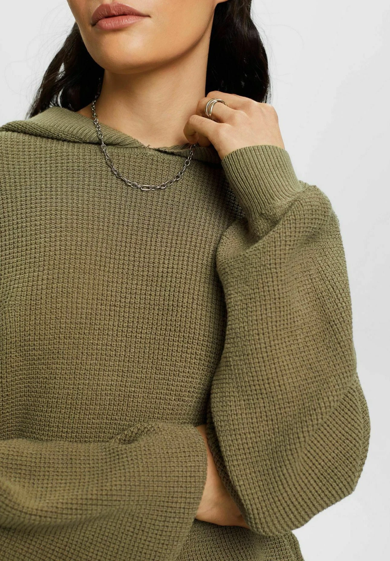 Edc By Esprit Soft Touch - Hoodie - Light Khaki 4 Edc By Esprit Soft Touch - Hoodie - Light Khaki - Image 4