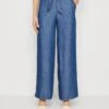 ESPRIT Wide Leg - Trousers - Blue Medium Wash