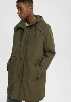 Edc By Esprit Mit Tunnelzugkapuze - Parka - Dark Khaki