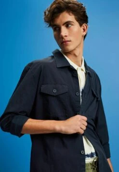 ESPRIT Mit Zwei Brusttaschen - Shirt - Navy -Esprit Sales Store 5c8f4523c78f434388ea7c03ead4286d