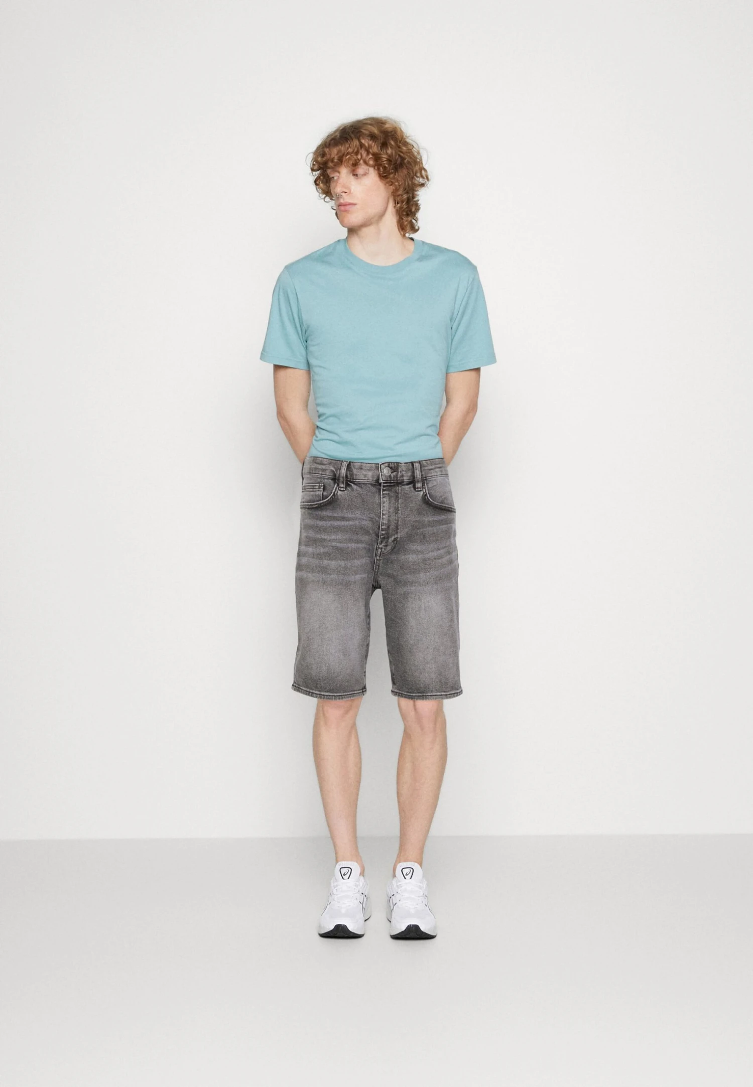 ESPRIT Denim Shorts - Grey Medium Wash 2 ESPRIT Denim Shorts - Grey Medium Wash - Image 2