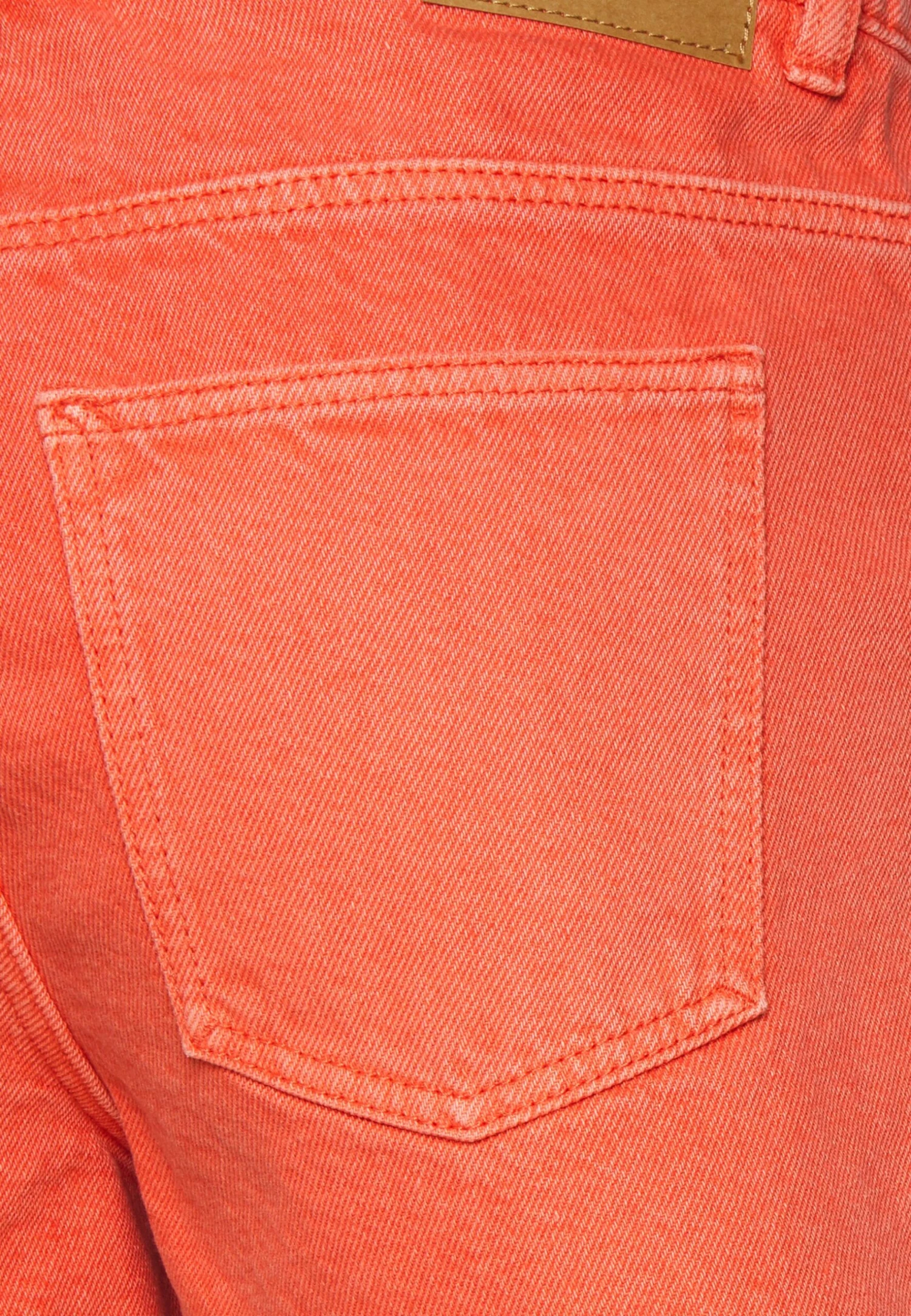Edc By Esprit Col- Denim Shorts - Coral Orange 5 Edc By Esprit Col- Denim Shorts - Coral Orange - Image 5